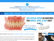 Tablet Screenshot of denturecosmetics.co.uk